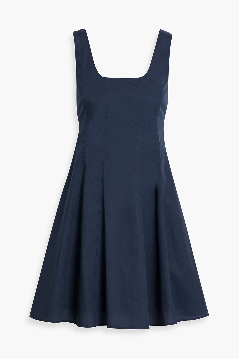 Theory Flared Poplin Mini Dress In Blue