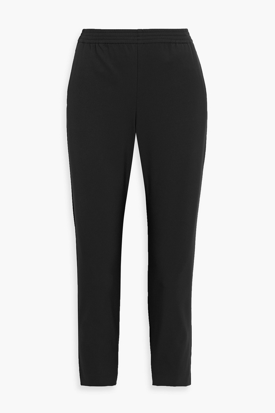 Theory Cropped Twill Tapered Pants In Black