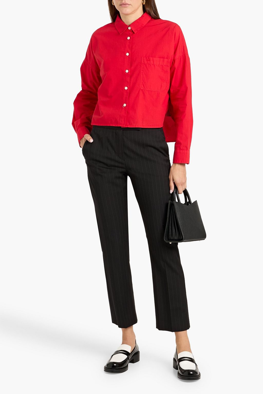 ALEX MILL Gemma cropped cotton-poplin shirt