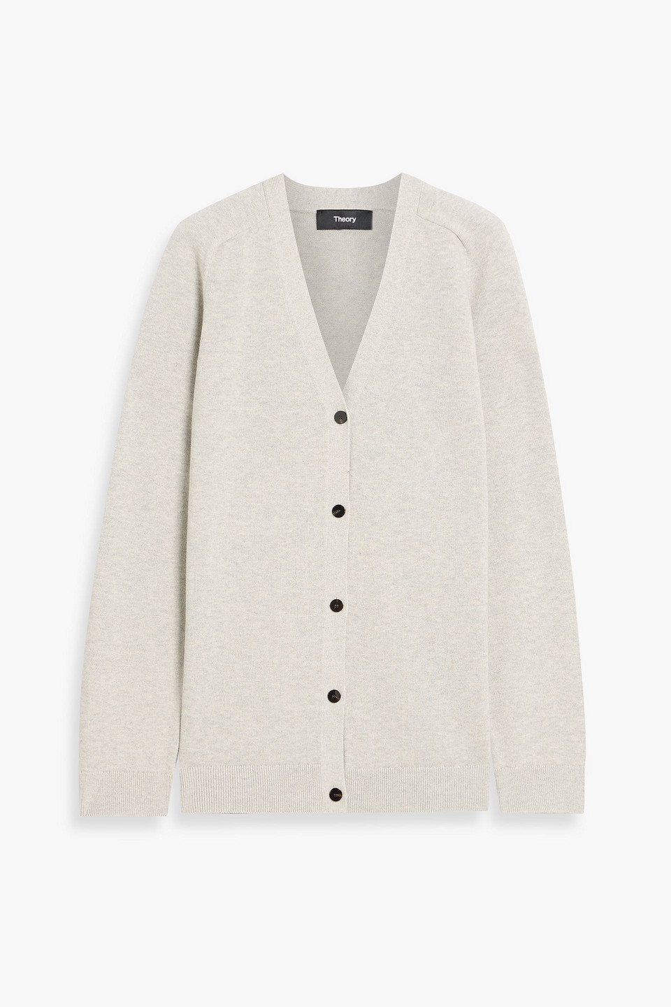 Theory Cotton And Cashmere-blend Cardigan In White