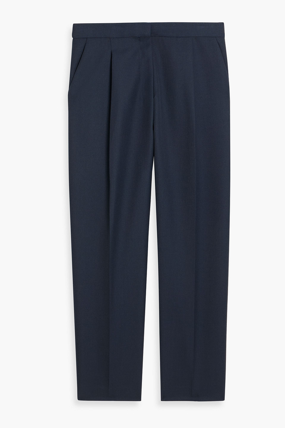 Theory Wool-blend Tapered Pants In Blue