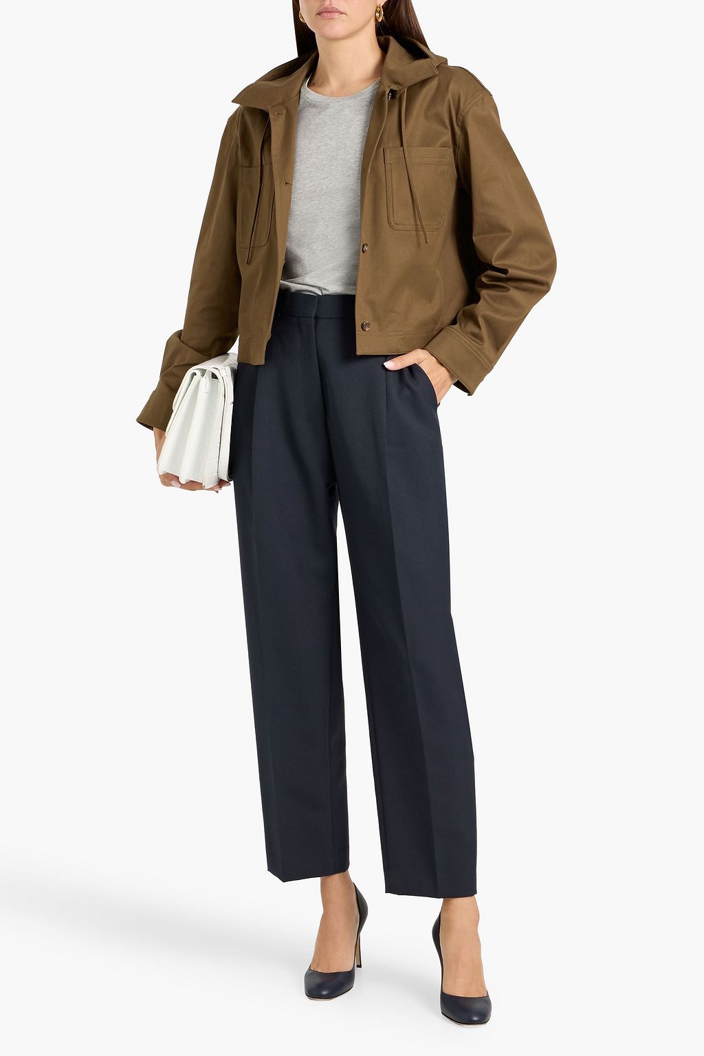 THEORY Wool-blend tapered pants