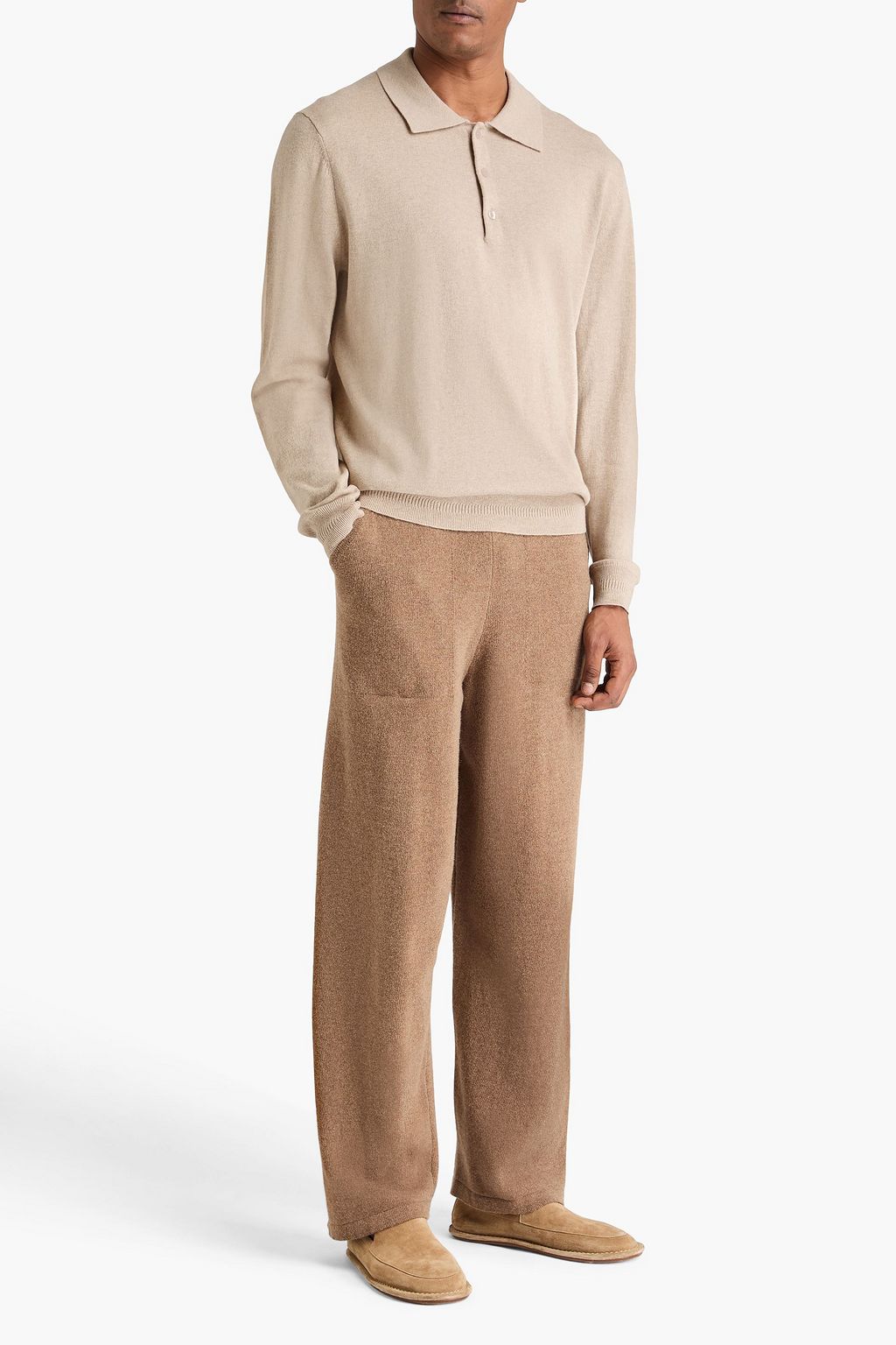 FRESCOBOL CARIOCA Teo cotton and cashmere-blend polo sweater