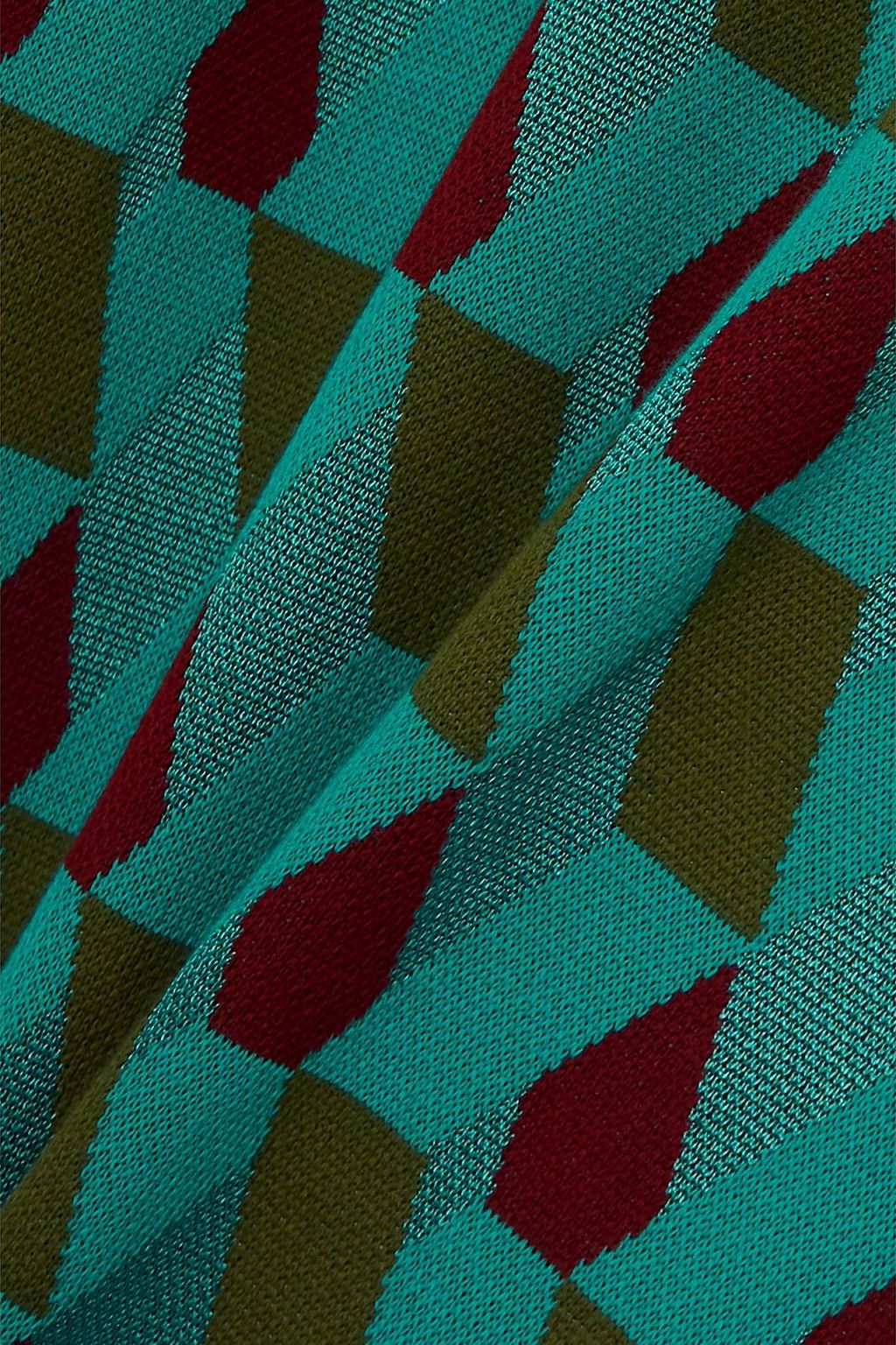 LA DOUBLEJ فستان طويل بقصة مريحة من مزيج القطن المحبوك بنمط جاكار