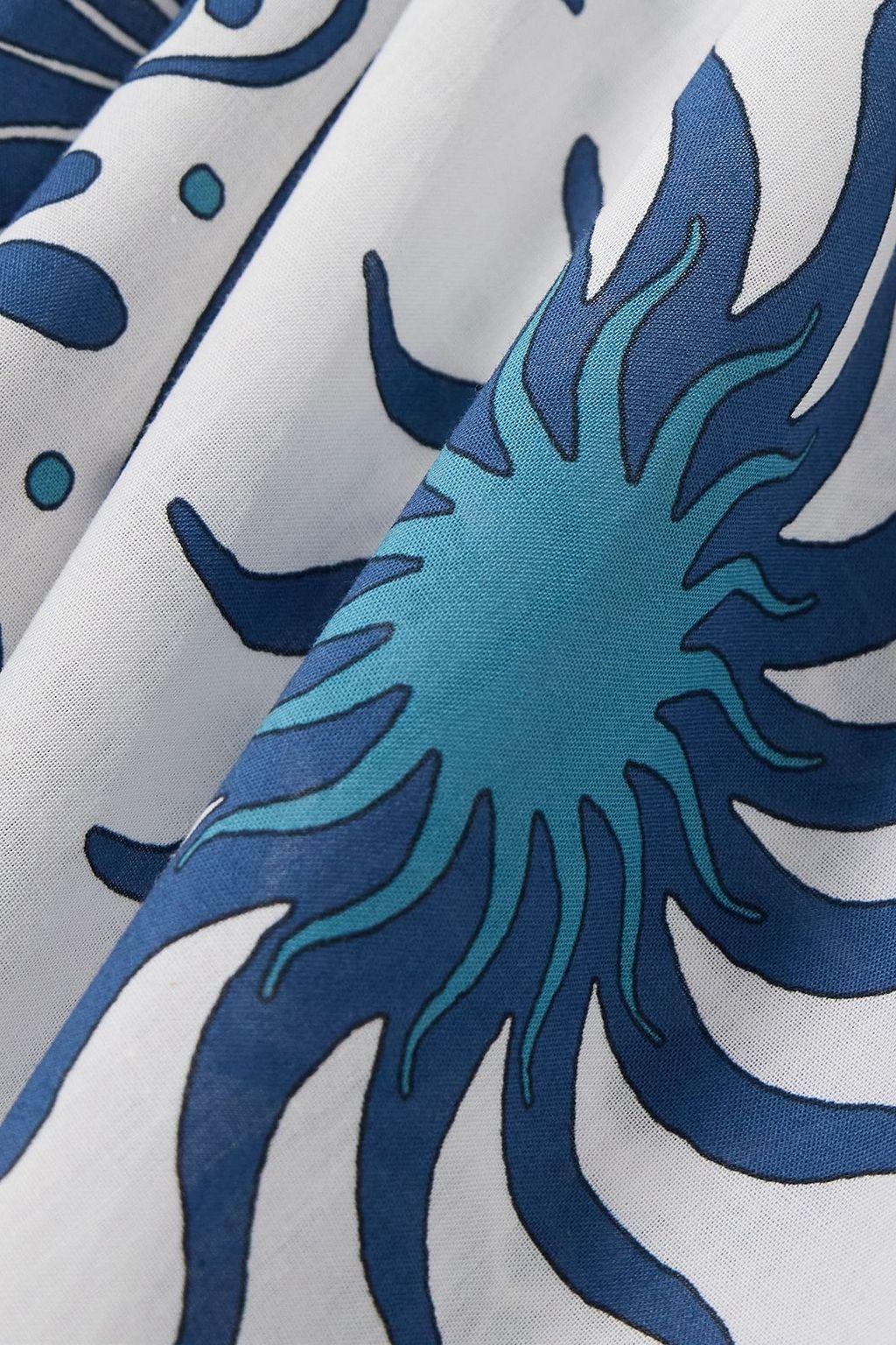 LA DOUBLEJ 프린트 코튼 랩 미디 스커트