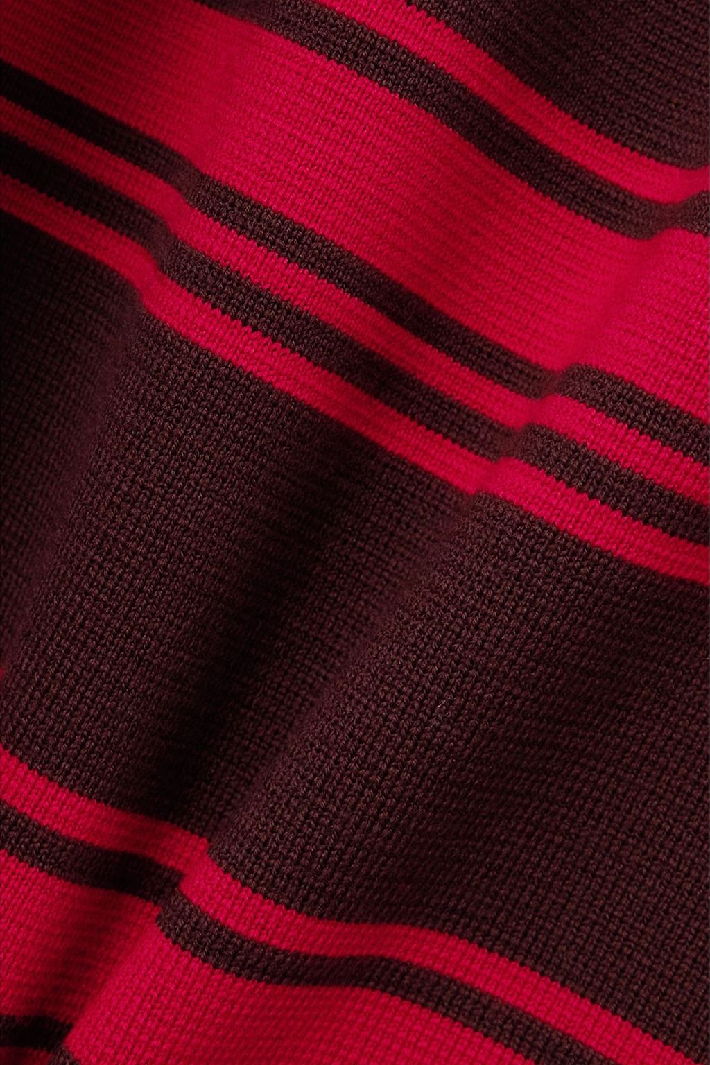 LA DOUBLEJ Tones striped merino wool midi skirt