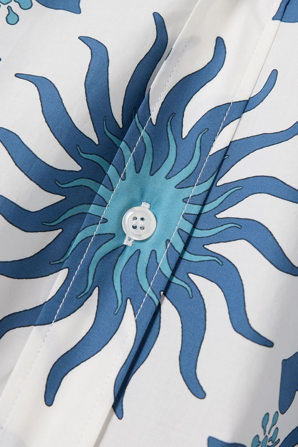 La Doublej Better Than Your Boyfriend's Printed Cotton-poplin Shirt In White