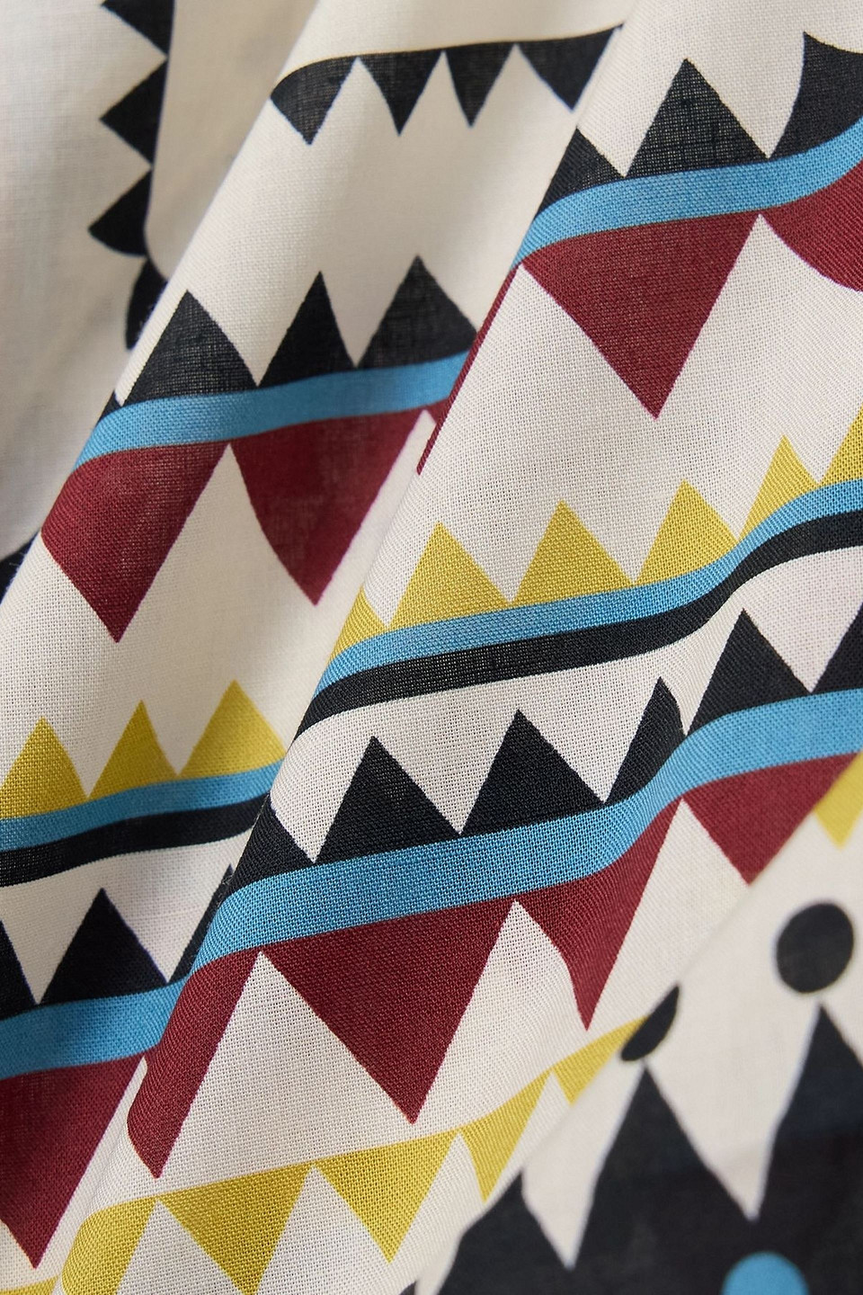 La Doublej Foulard Printed Cotton Shirt In White