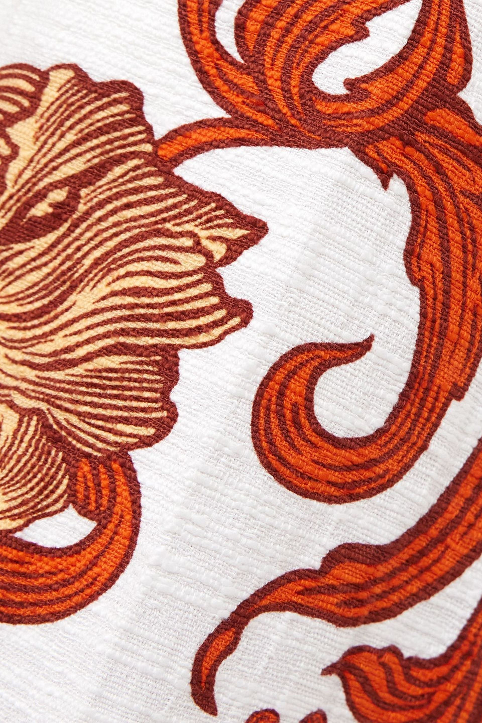 La Doublej Hendrix Printed Cotton-blend Flared Pants In Brown