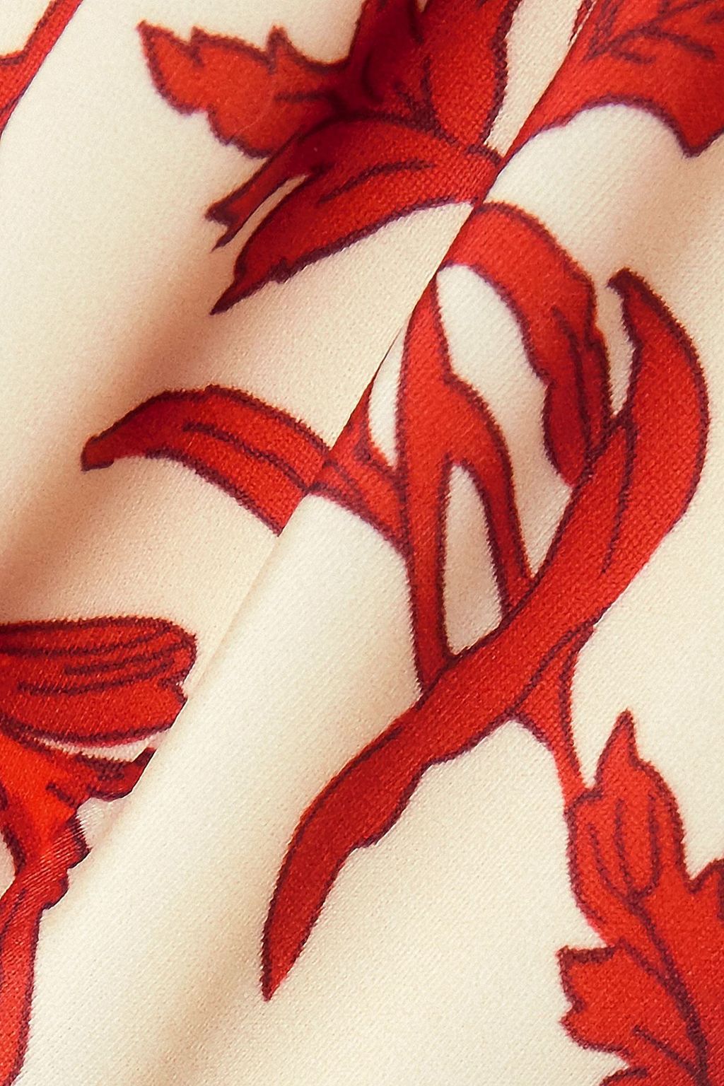 LA DOUBLEJ X ORLEBAR BROWN توب بيكيني + أورليبار براون فوندا مثلث الشكل بحواف بتصميم مجدول وبطبعة الأزهار