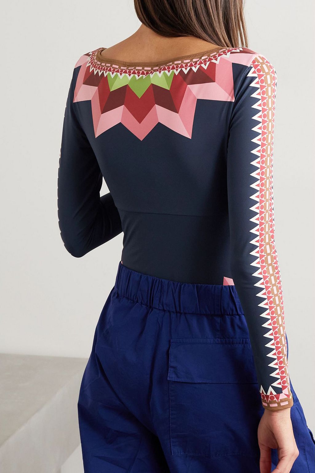 LA DOUBLEJ بودي سوت سانسيت من الجيرسي المطاط بطبعات