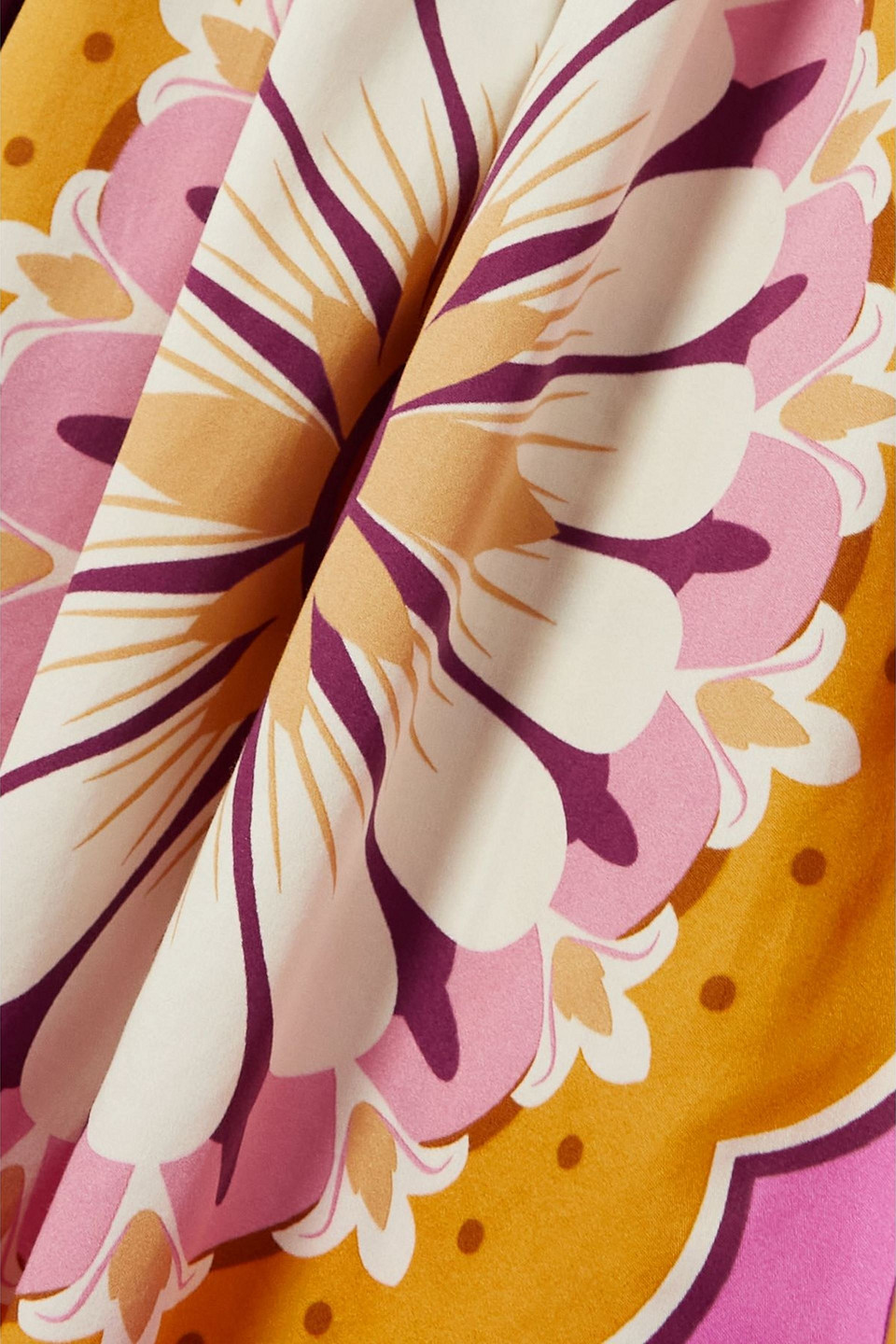 La Doublej Margherita Floral-print Cotton-poplin Mini Dress In Pink