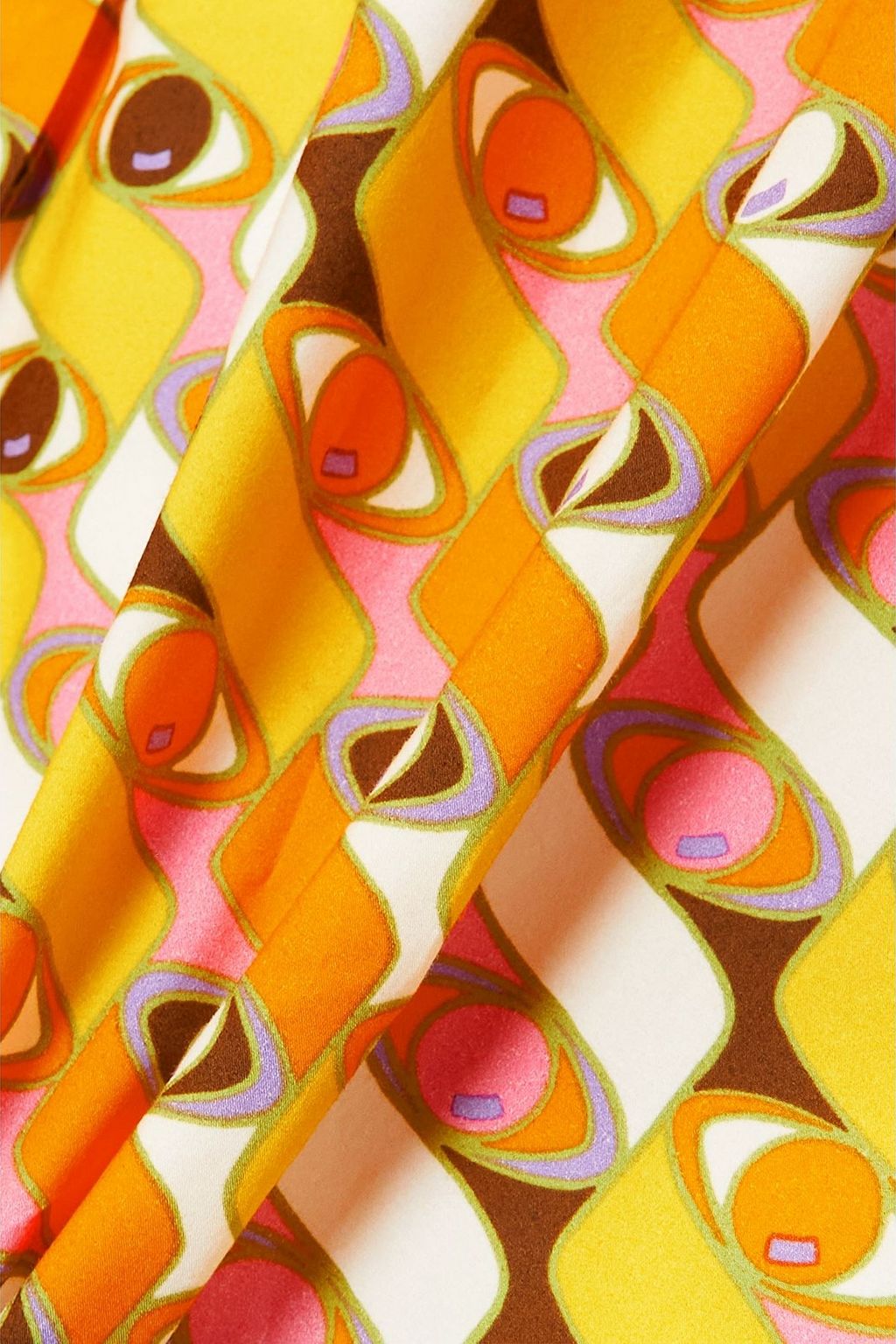 LA DOUBLEJ Brunch belted printed cotton-poplin midi shirt dress