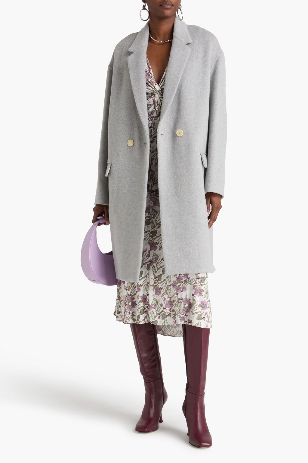 ISABEL MARANT Double-breasted wool-blend felt coat