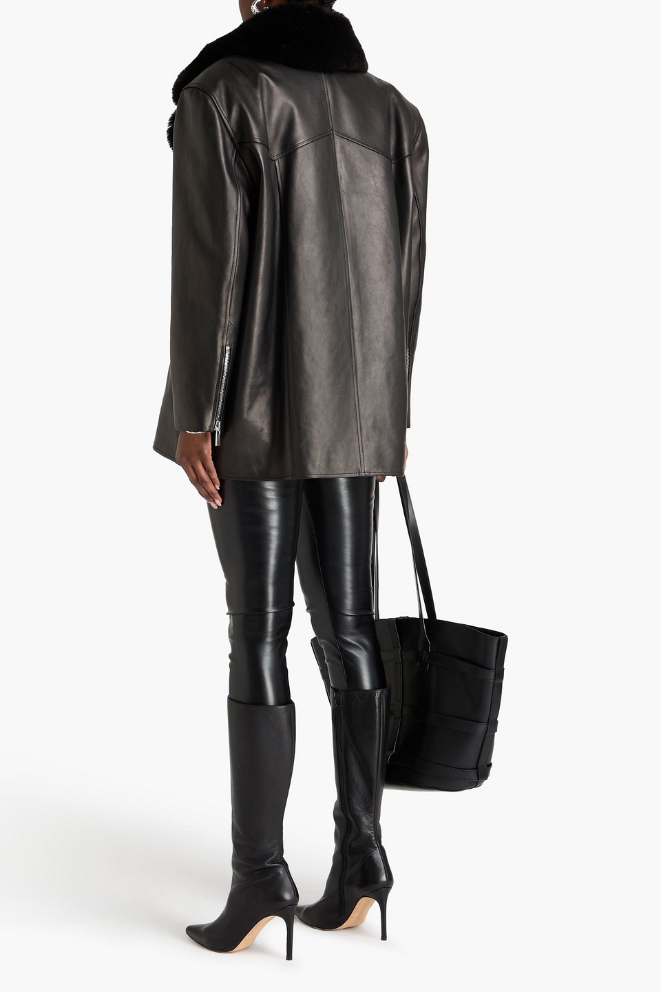  Magda Butrym - Lederjacke - Schwarz - Fr 42 