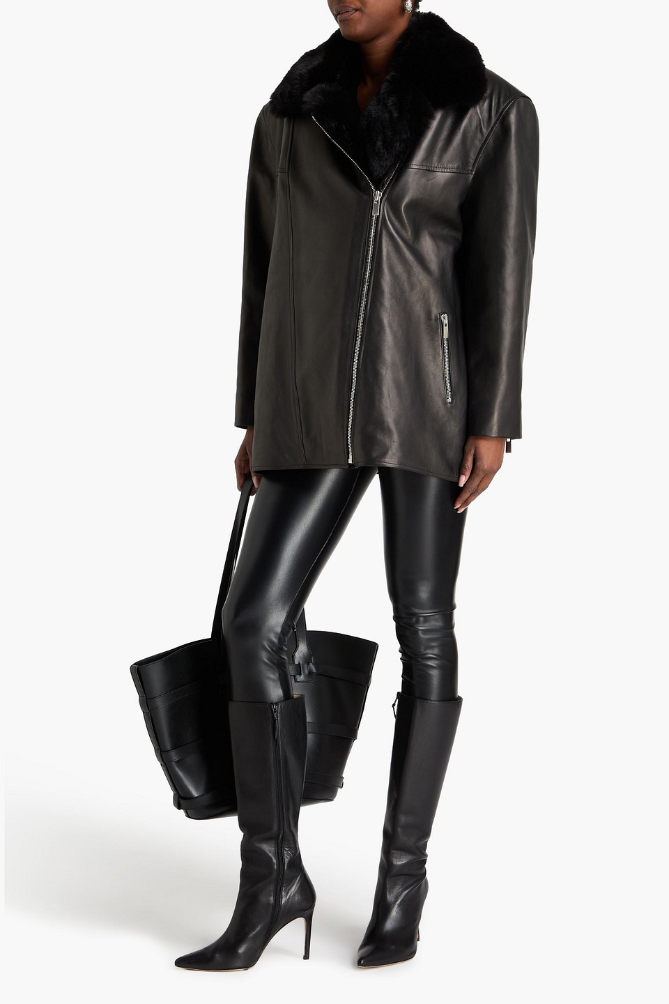  Magda Butrym - Lederjacke - Schwarz - Fr 42 
