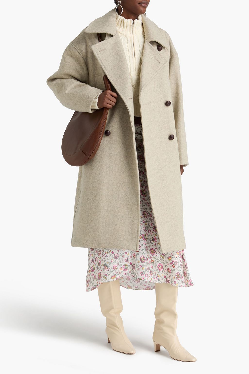 ISABEL MARANT Fabiola double-breasted wool-felt coat