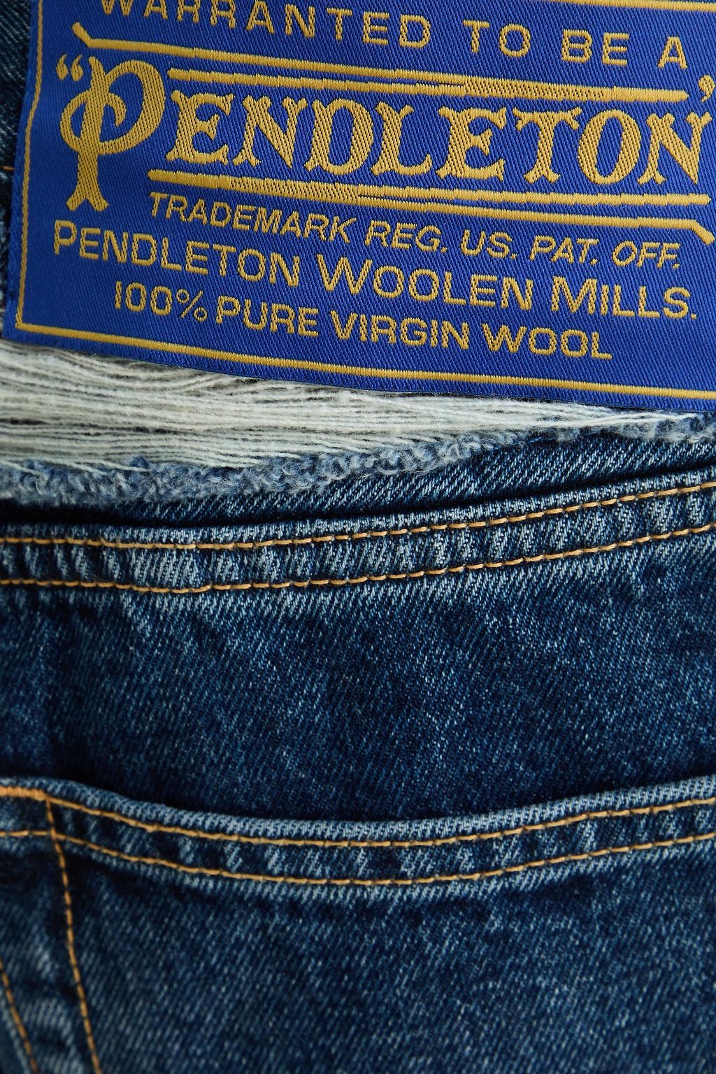 MAISON MARGIELA بنطال جينز بأرجل مستقيمة وبخصر مرتفع بتأثير معتق