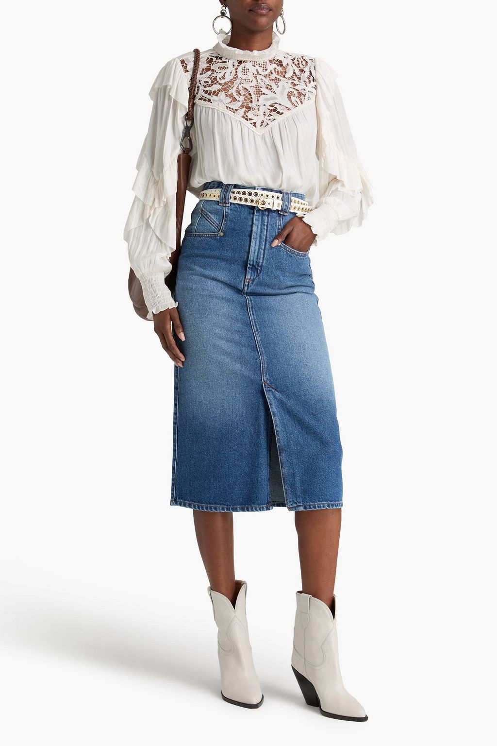 ISABEL MARANT Dipoma denim midi skirt