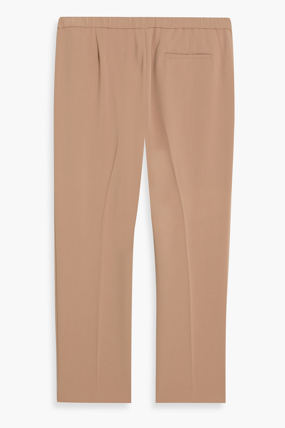 Theory Treeca Crepe Slim-leg Pants In Brown