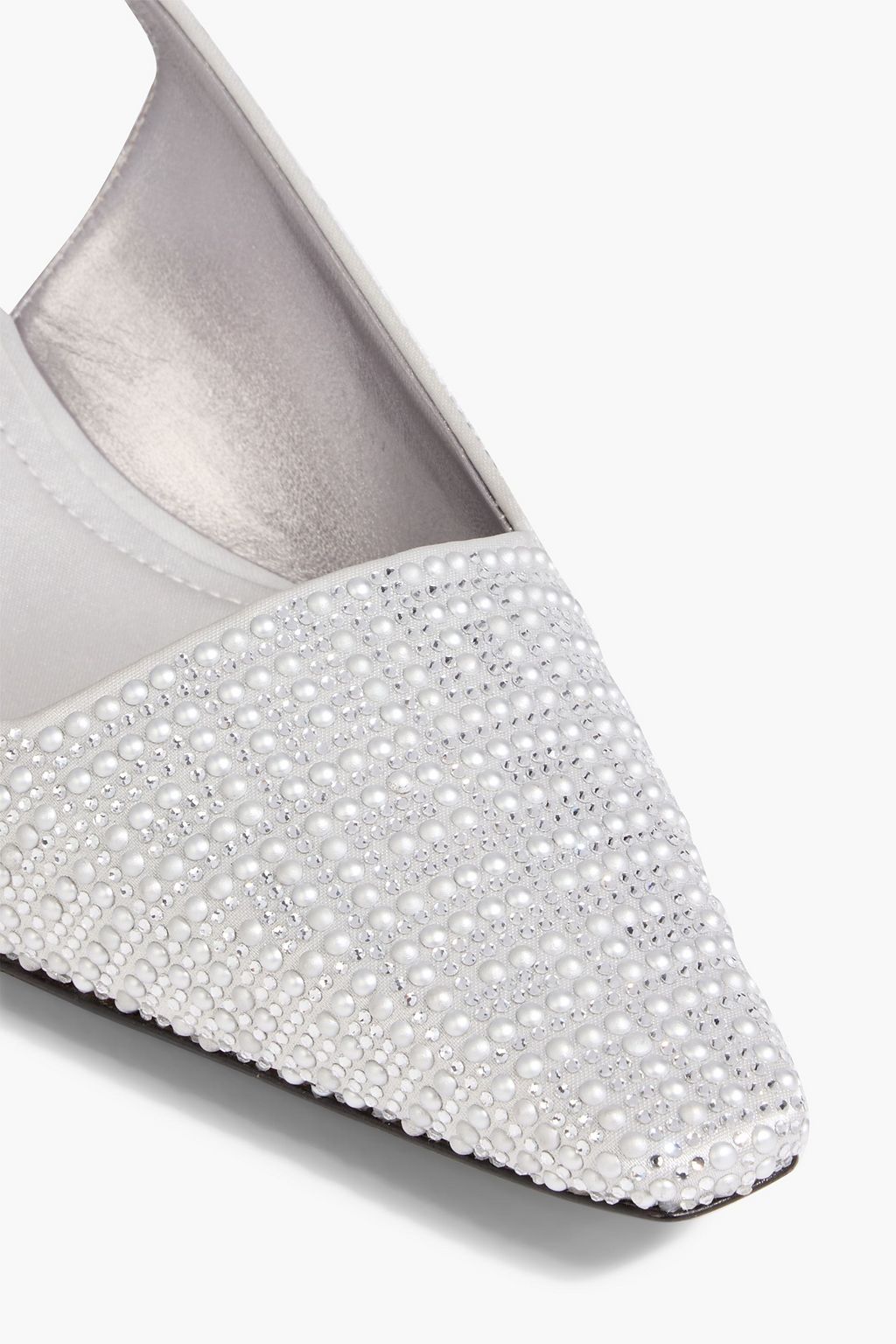 GIVENCHY G Cube embellished satin slingback pumps
