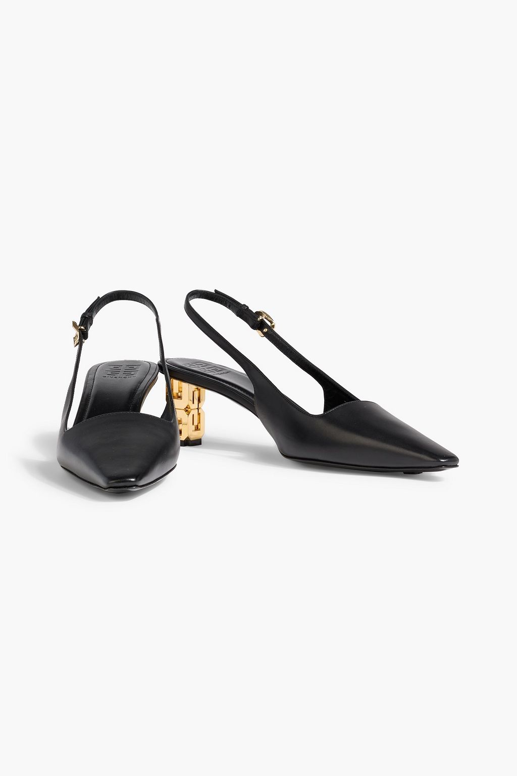 GIVENCHY G Cube leather slingback pumps
