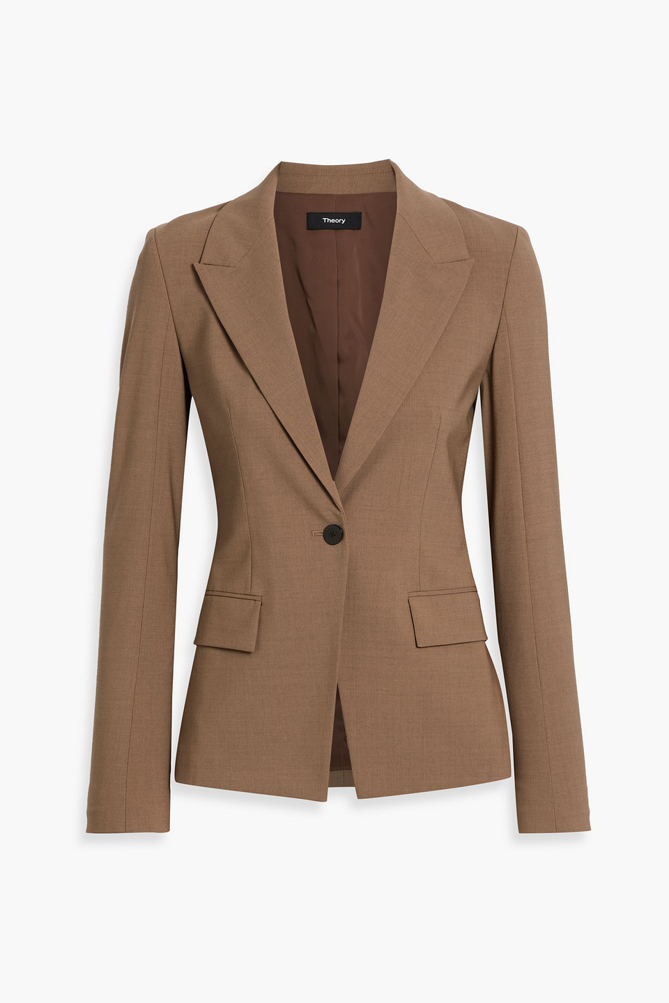 Theory Wool-blend Blazer In Brown