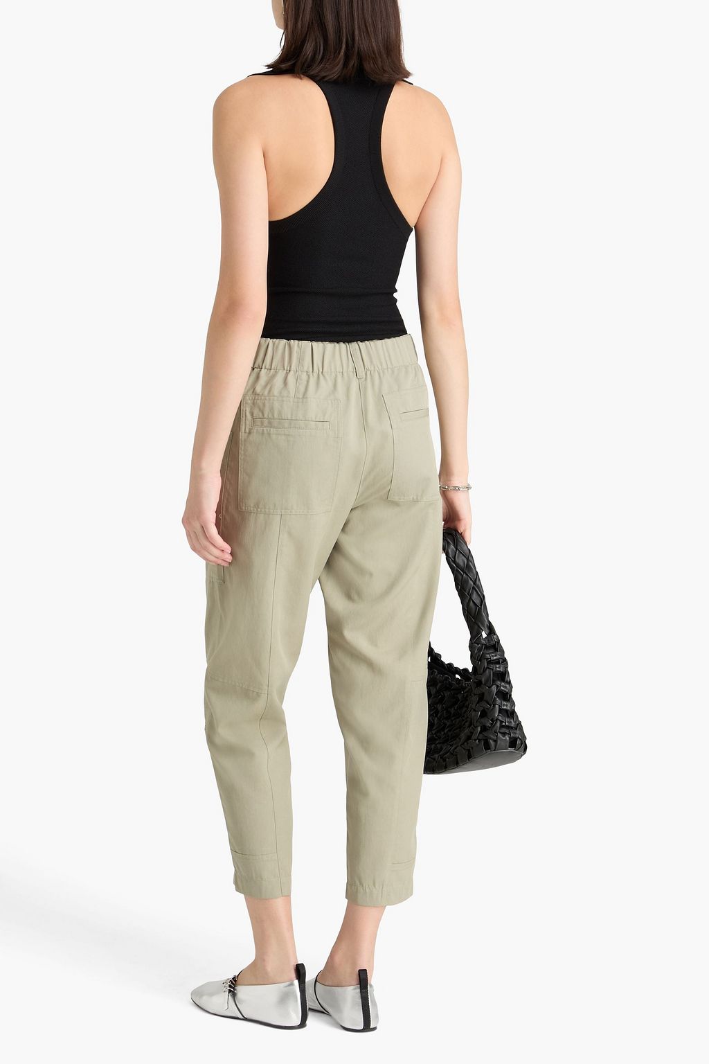 PROENZA SCHOULER PSWL بنطال قصير بقصة تضيق تدريجياً مصنوع من قماش بيكيه