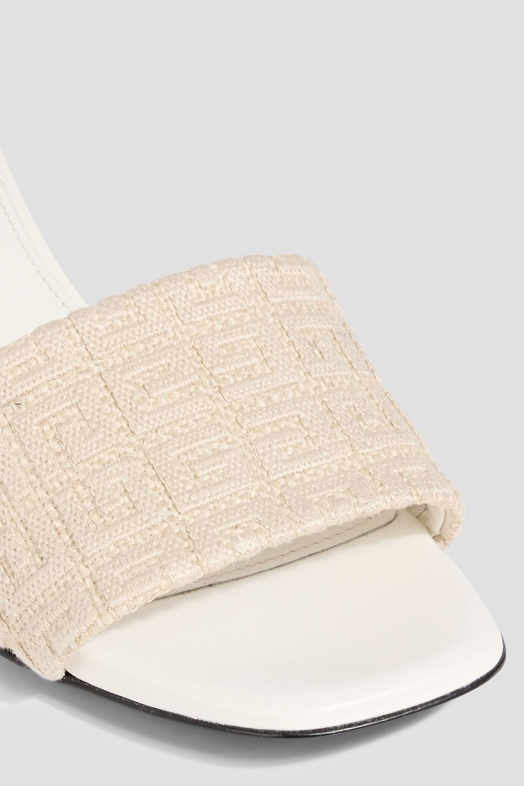 GIVENCHY G Cube embroidered jute mules