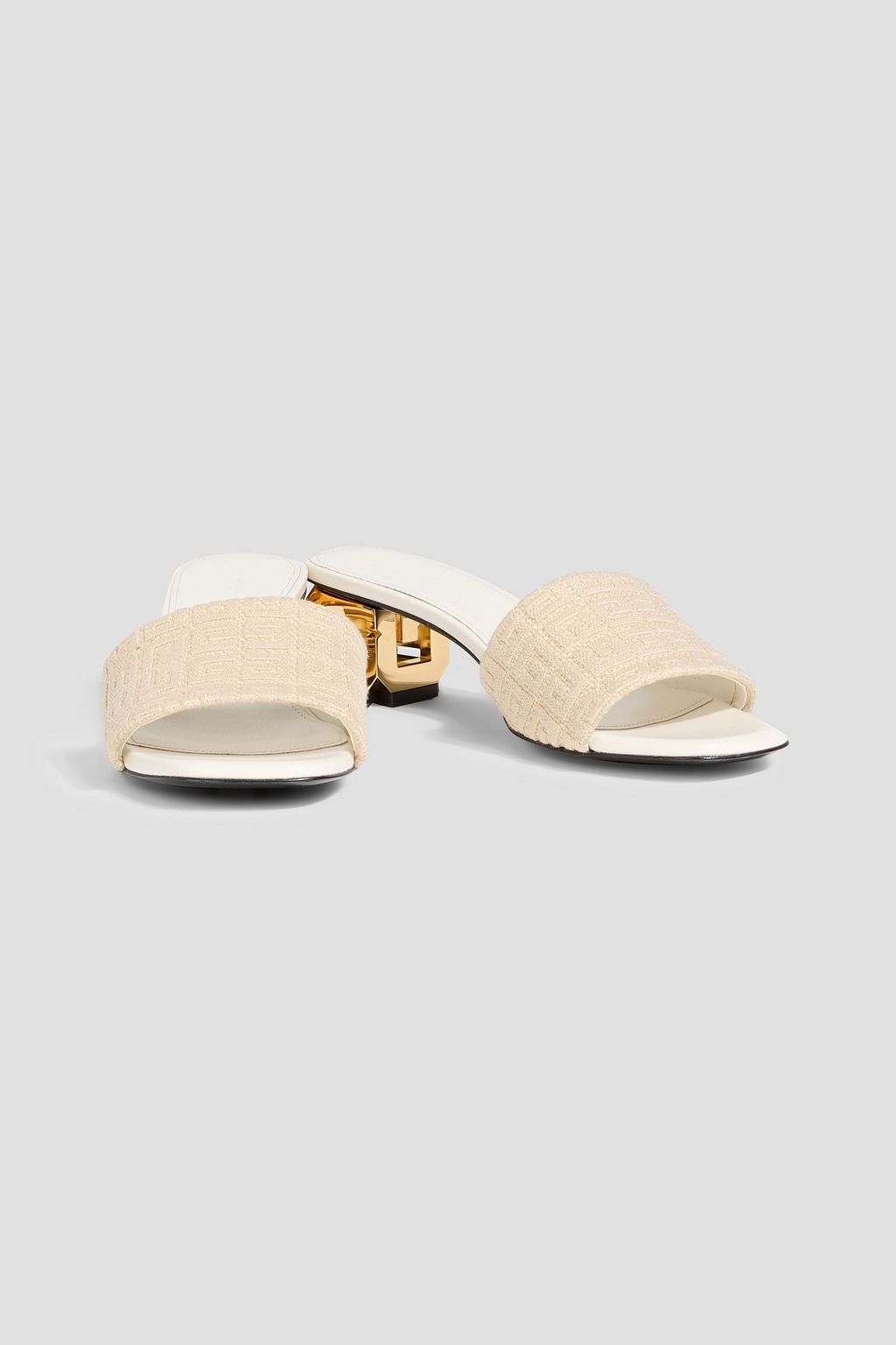 GIVENCHY G Cube embroidered jute mules