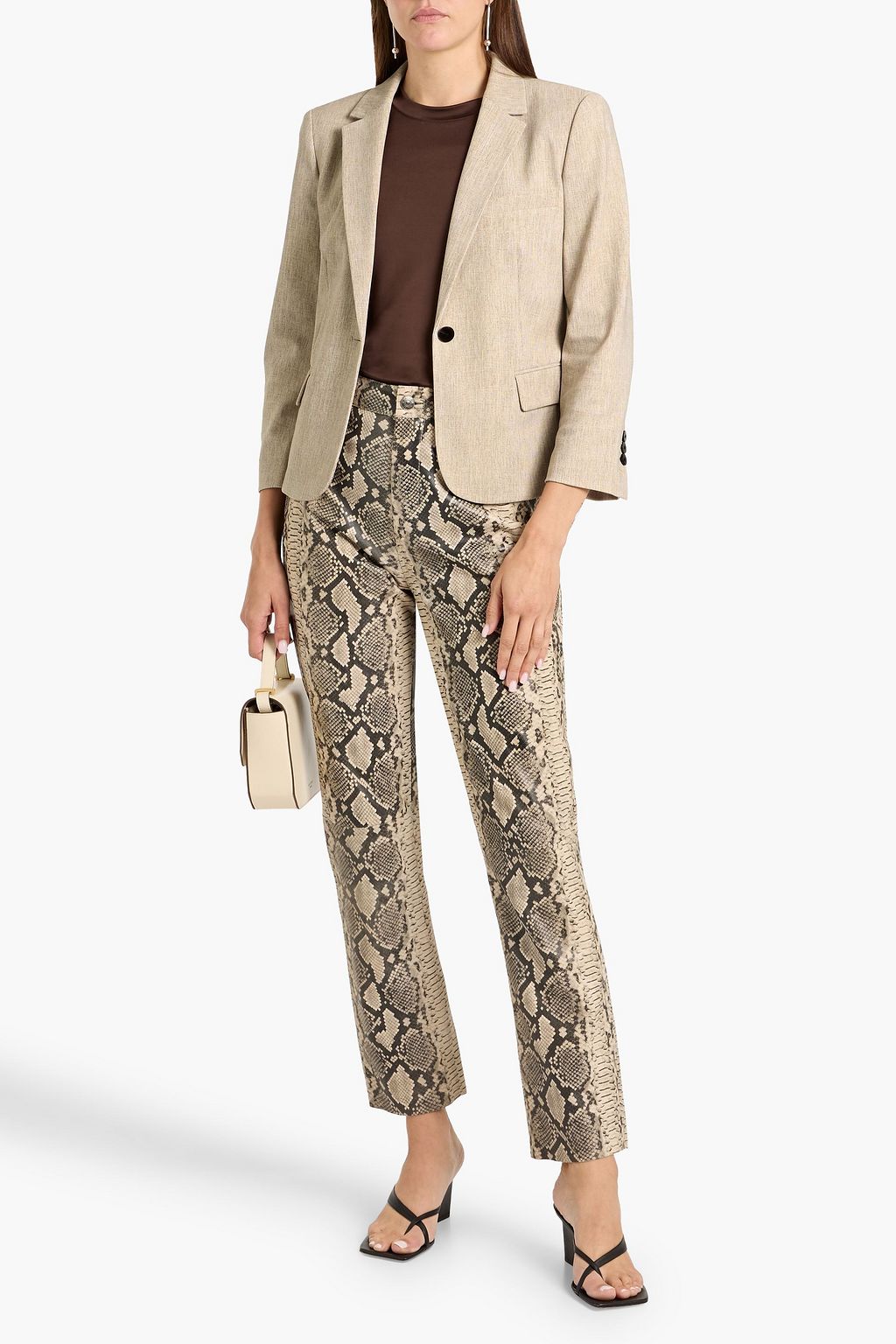 THEORY Printed ponte blazer