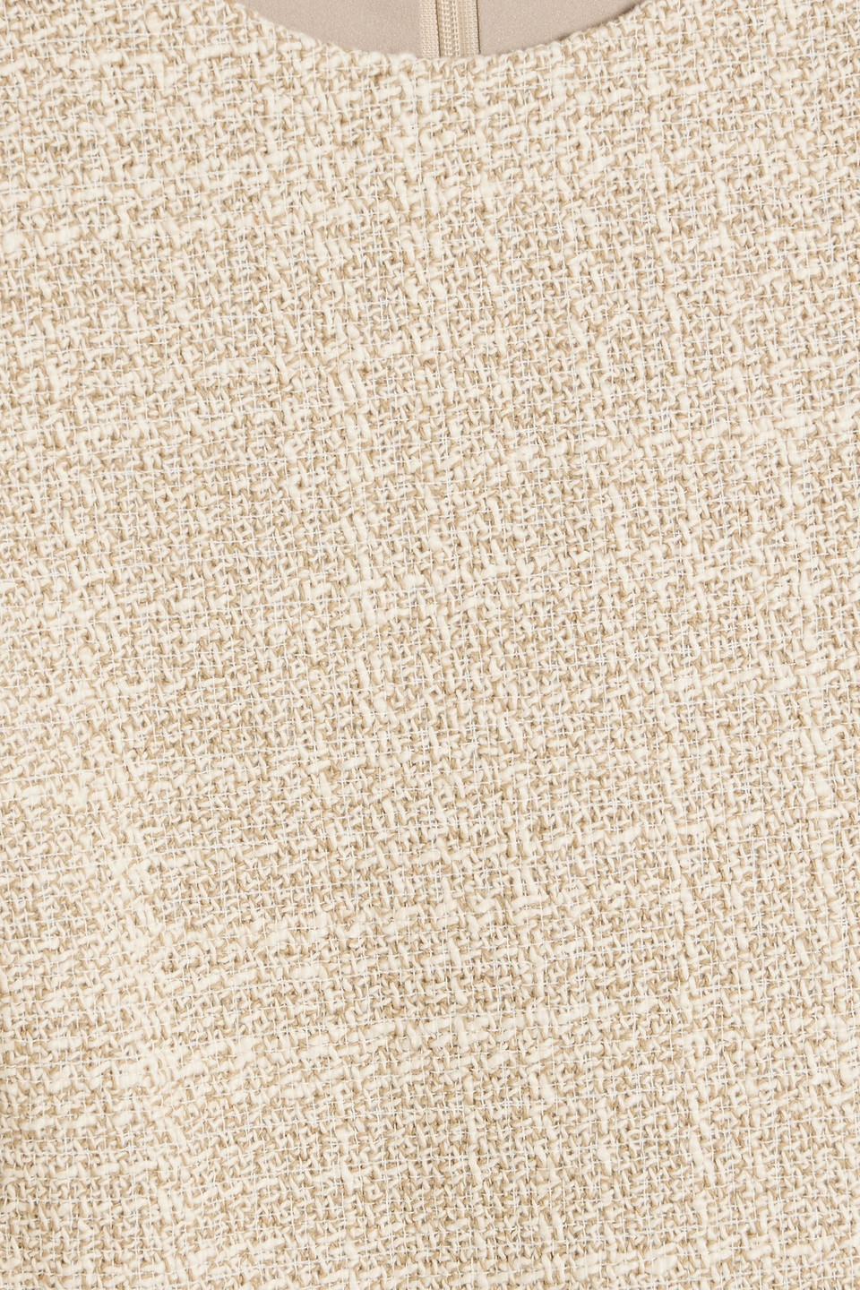 Theory Cotton-blend Tweed Mini Dress In Neutral