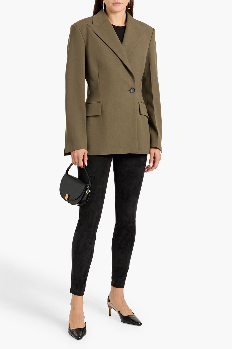 Theory Adbelle Suede Leggings In Black