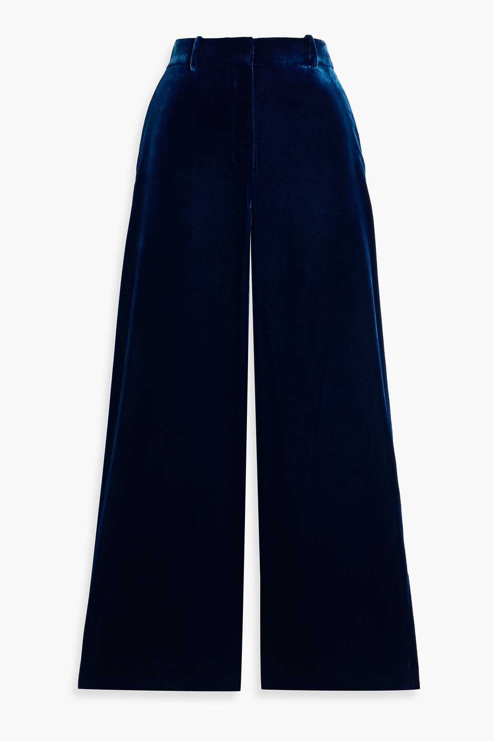 Theory Velvet Wide-leg Pants In Blue