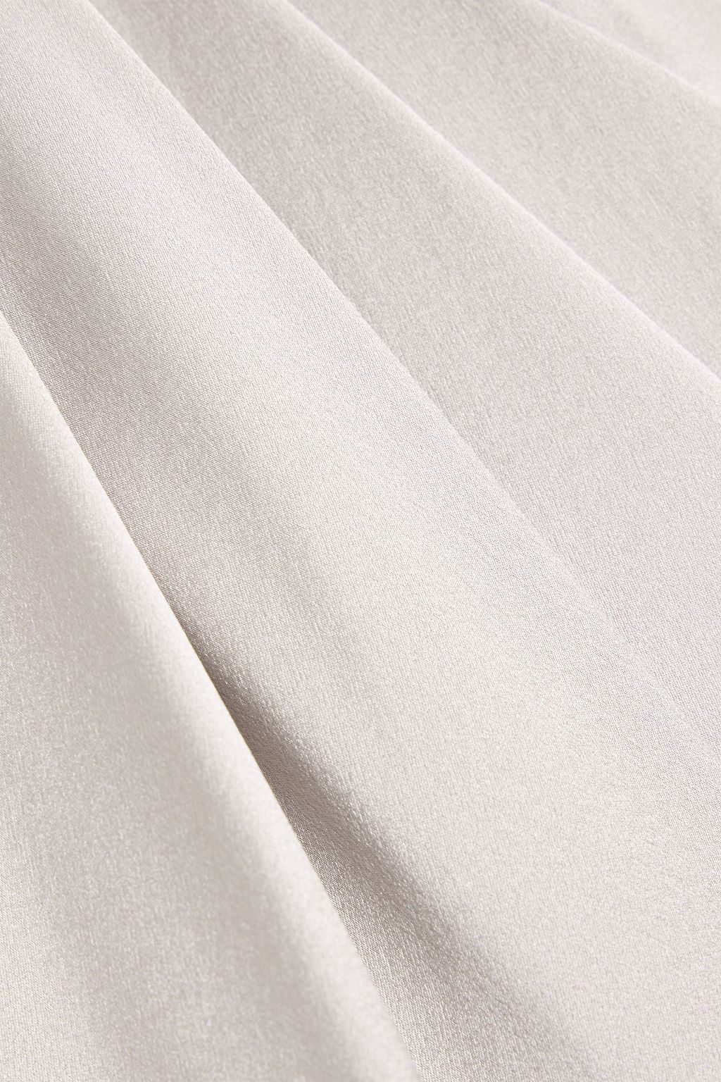 MICHELLE MASON One-shoulder draped silk-satin top