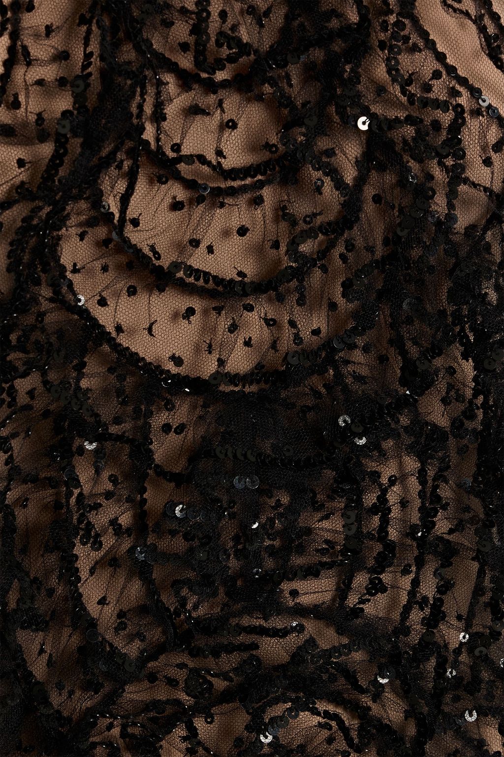 VALENTINO GARAVANI Sequin-embellished ruffled tulle mini dress