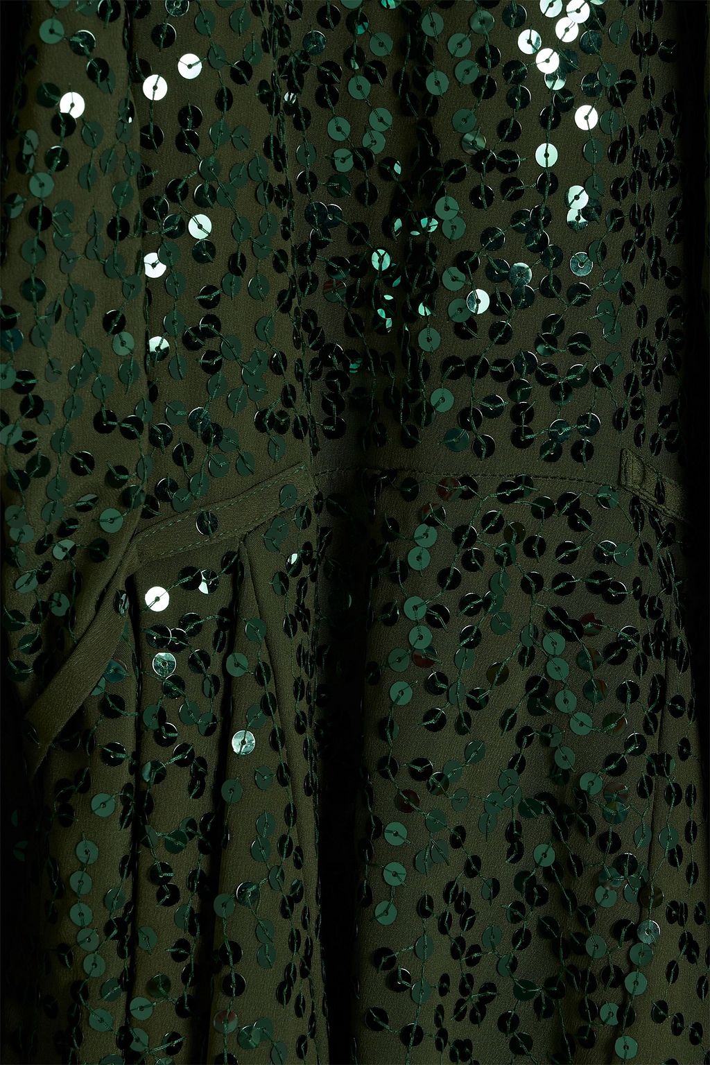 VALENTINO GARAVANI Sequin-embellished silk-crepe mini dress