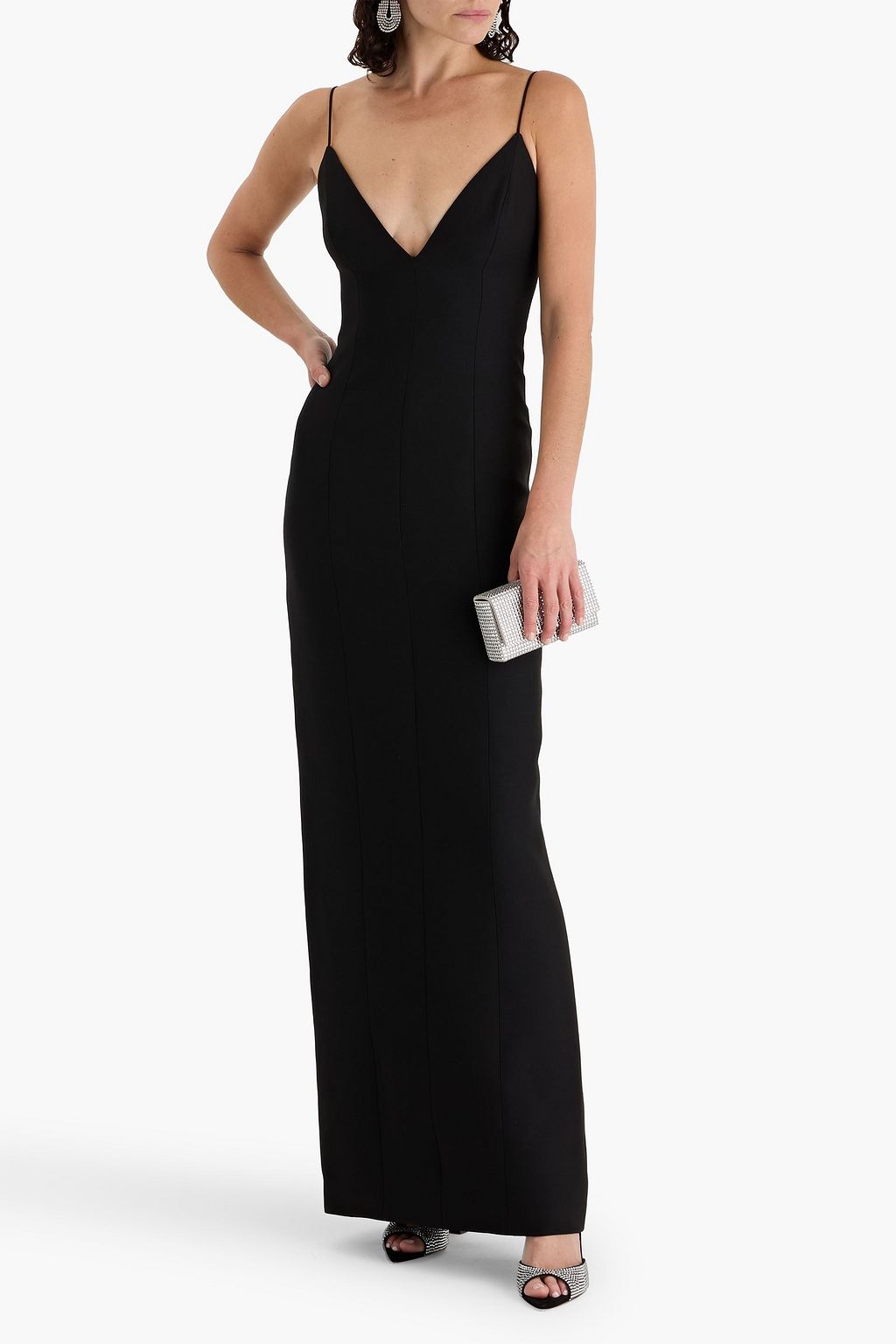 VALENTINO GARAVANI Wool and silk-blend crepe maxi dress