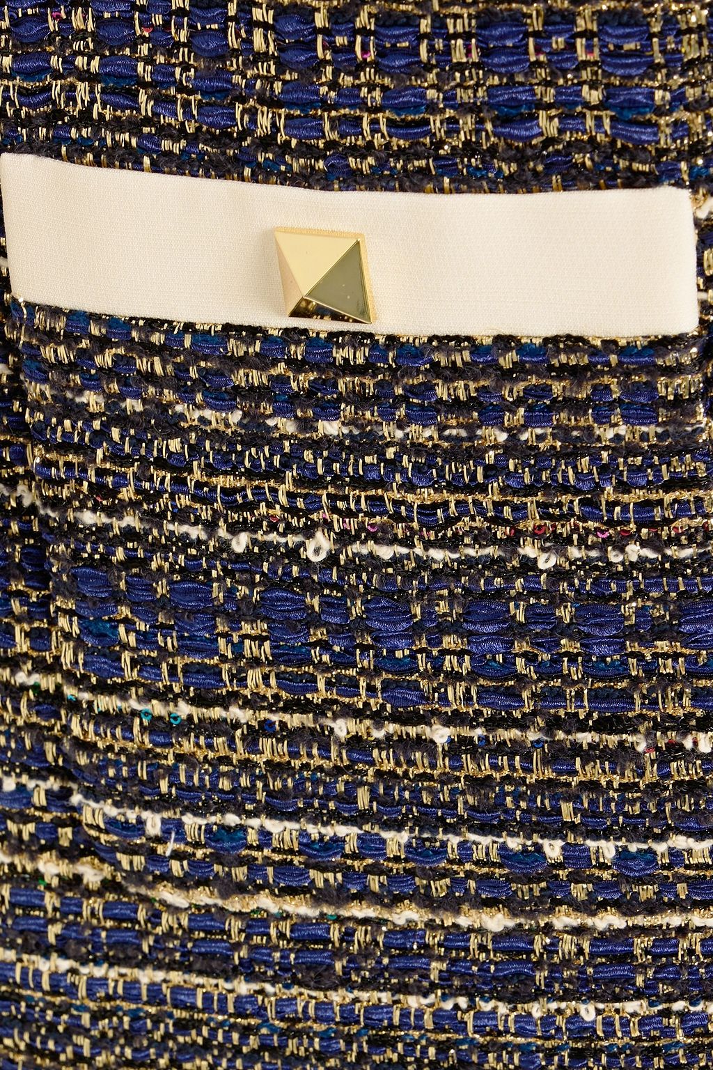 VALENTINO GARAVANI Embellished metallic tweed mini dress