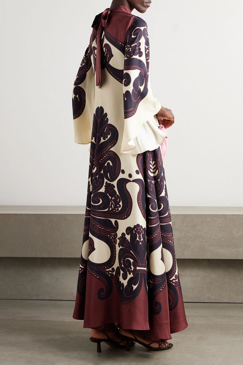 LA DOUBLEJ Magnifico printed silk-satin dress