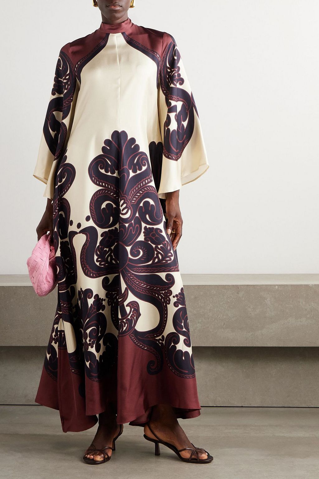 LA DOUBLEJ Magnifico printed silk-satin dress