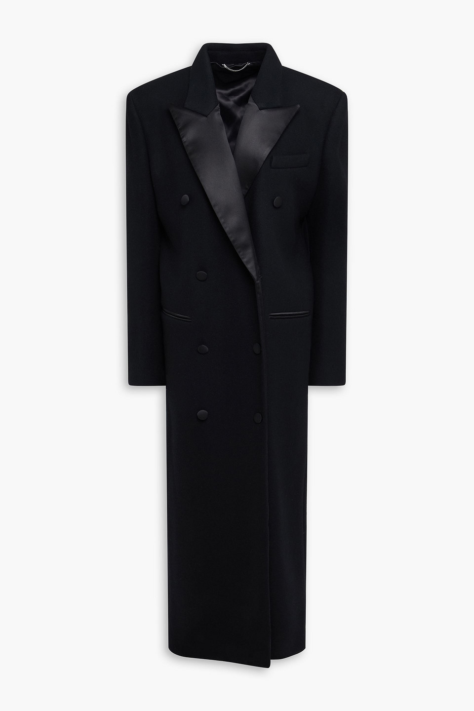 Magda Butrym Double-breasted Wool-blend Felt Coat In Black