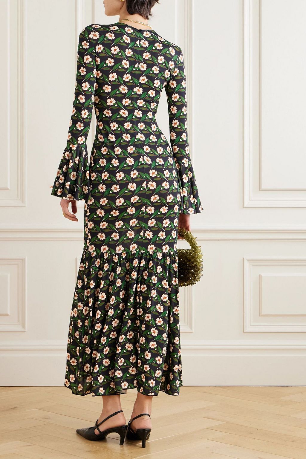 LA DOUBLEJ Alba floral-print stretch-jersey maxi dress