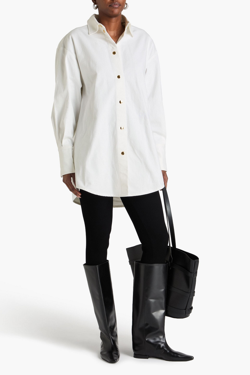  Patou - Denim Shirt - White - S 