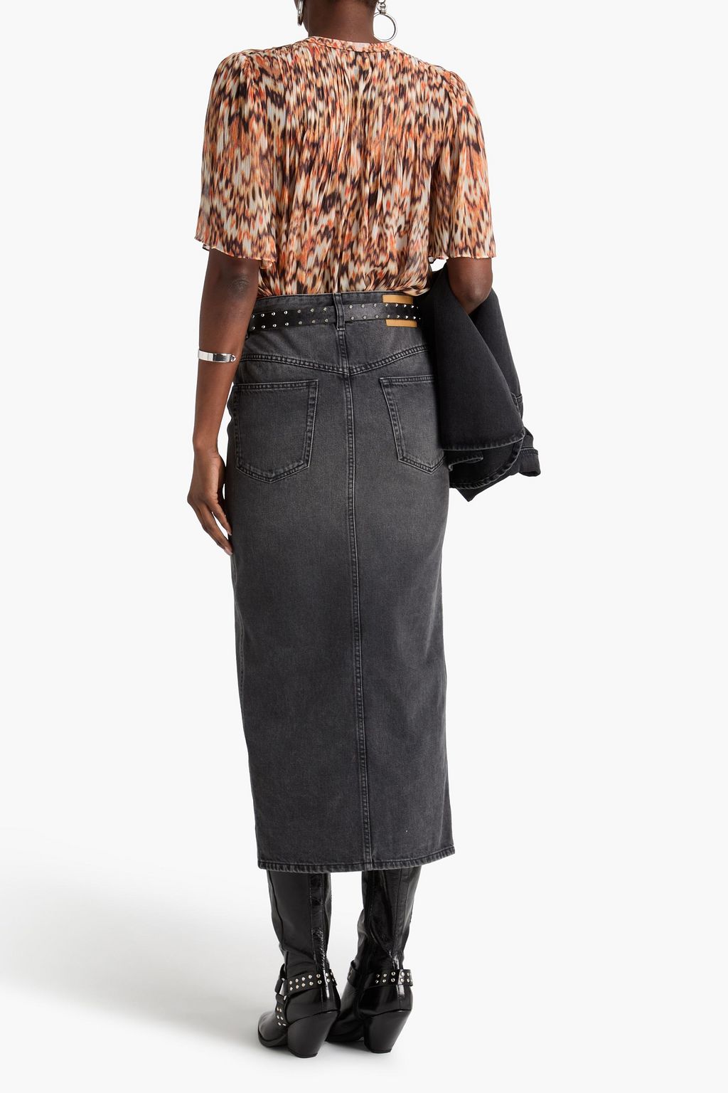 ISABEL MARANT Denim midi skirt