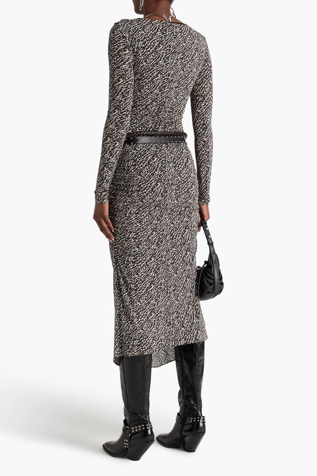 ISABEL MARANT Laly ruched printed stretch-jersey midi dress