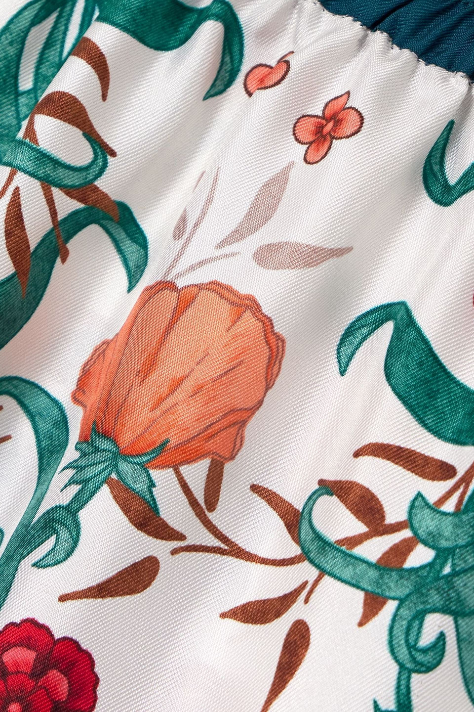 La Doublej X Orlebar Brown Orlebar Brown Printed Silk-twill Shorts In Blue