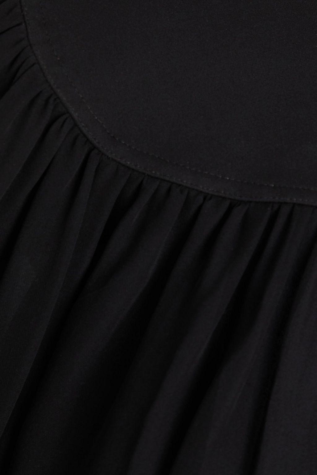 WARDROBE.NYC Gathered silk-crepe mini dress