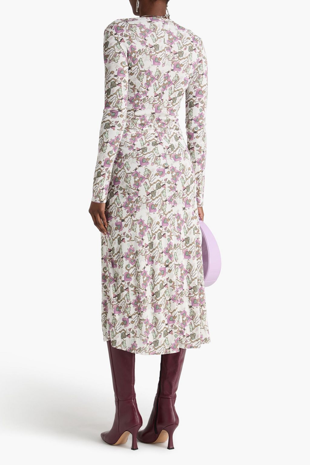 ISABEL MARANT فستان متوسط الطول "جينيفا" من الجيرسي بقصّة ملفوفة