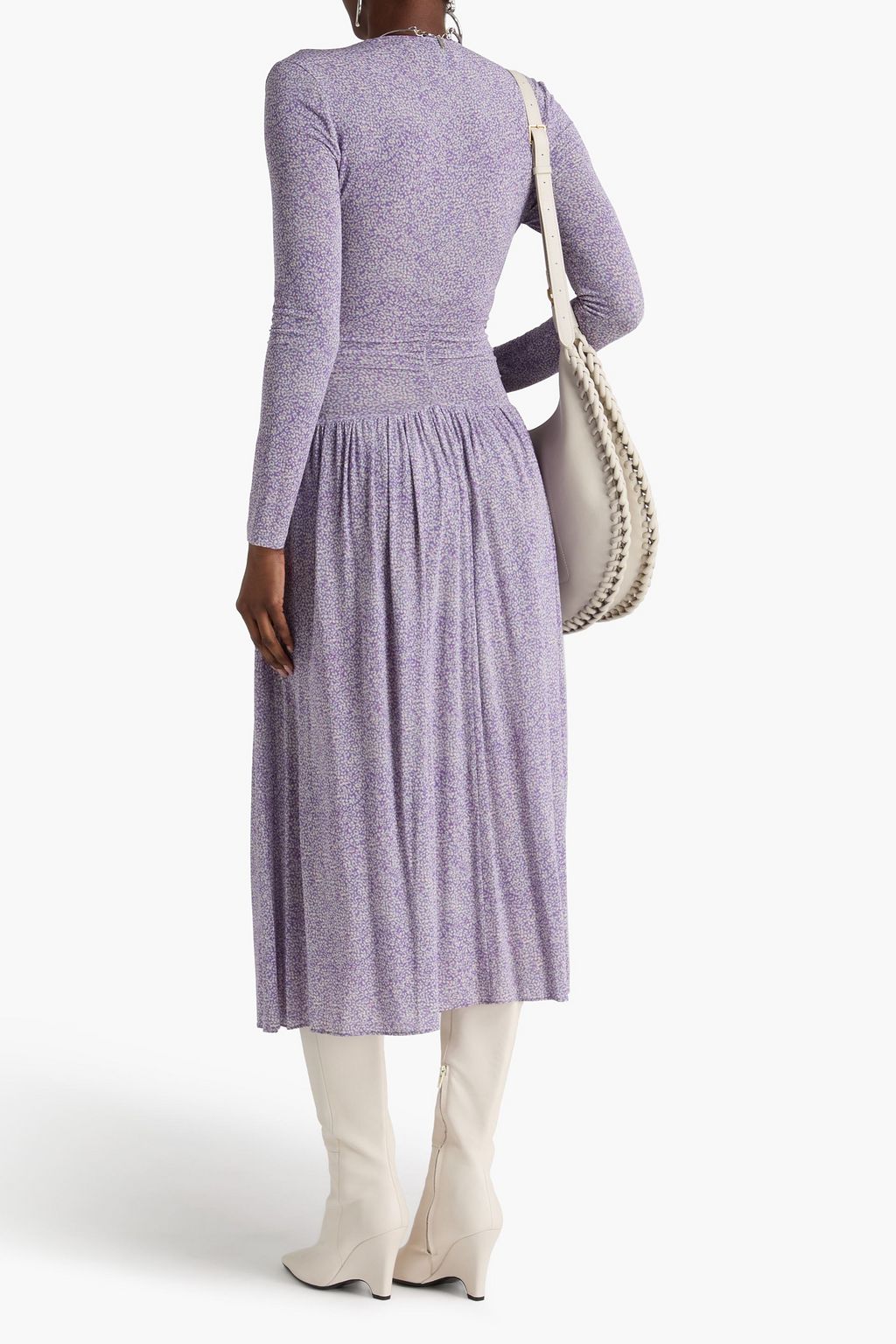 ISABEL MARANT جيرسي متوسط الطول "جيني" من الجيرسي المرن المطبع برسومات